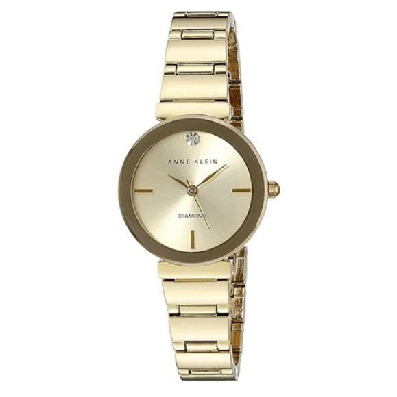 Anne Klein Accessories - Women's Genuine Diamond Dial Bangle Watch Gold